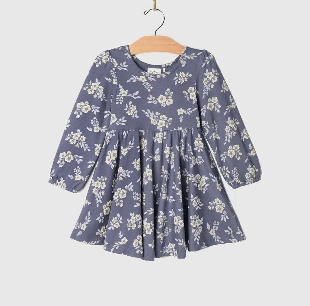 City Mouse Twirl Dress- Hellebore